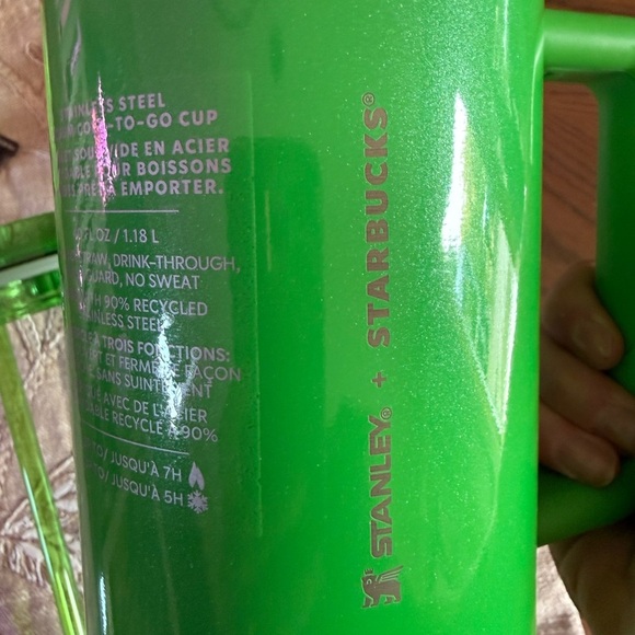 Stanley + Starbucks Neon Green Halloween Slime 40oz Quencher Rare Glow Sleeve - Picture 9 of 9